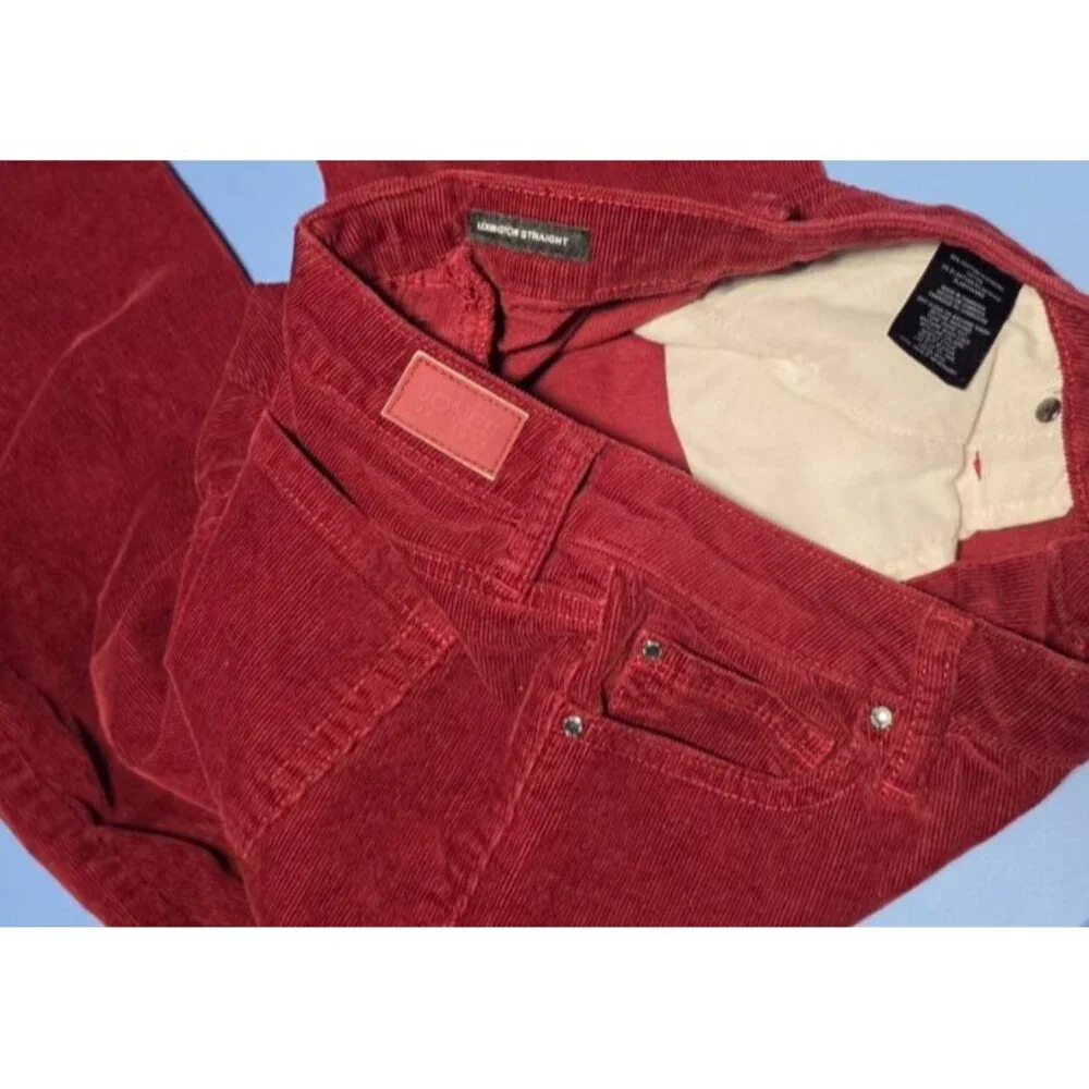 Jones New York Burgundy Red Corduroy Jeans Pants Size 6 Short Inseam 27